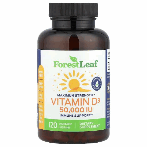 Forest Leaf Vitamin D3 50,000 IU, 120 Vegetable Capsules