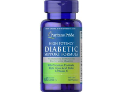 High Potency Diabetic Support Formula, Iron Free, 60 Caplets
