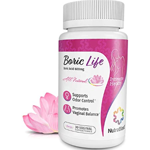 NutraBlast Boric Acid Vaginal Suppositories - 30 Count, 600mg