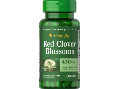 Puritan’s Pride Red Clover Blossoms 430 Mg, 100 Capsules