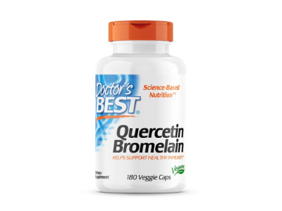 Doctor's Best Quercetin Bromelain, Non-GMO, Vegan, Gluten Free, Soy Free,180 Veg Caps