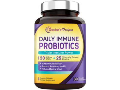 Doctor's Recipes Daily Immune Probiotics, 30 Caps 120 Billion CFU 25 Strains