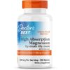 Doctor's Best High Absorption Magnesium Glycinate Lysinate, 100mg, 120 Tablets.