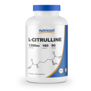 Nutricost L-Citrulline 750mg, 180 Capsules - 1500mg Per Servings, Gluten Free