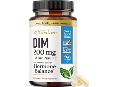 SM Nutrition DIM Diindolylmethane 200mg Plus BioPerine 60 capsules