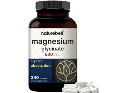 Naturebell Magnesium Glycinate 500mg, 240 Capsules