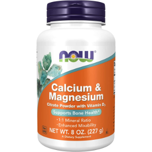 NOW Calcium & Magnesium Citrate Powder with Vitamin D3