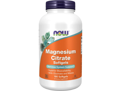 Now Magnesium Citrate With Glycinate & Malate, 180 Softgels