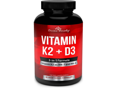 Divine Bounty Vitamin K2 (MK7 & MK4) with D3