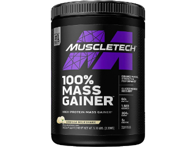 MuscleTech 100% Mass Gainer Protein Powder, Vanilla
