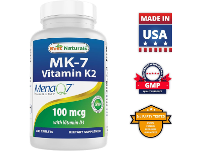 Best Naturals Vitamin K2 (MK7) 100mcg with D3 5,000 IU