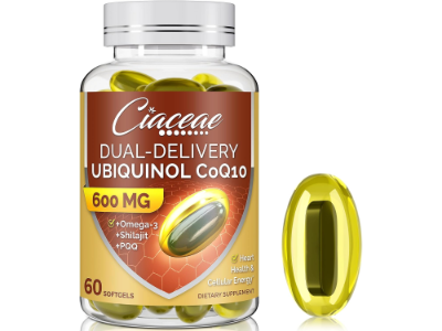 Ciaceae Ubiquinol CoQ10 600MG with Omega-3 & Shilajit & PQQ