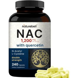 Naturebell N-Acetyl Cysteine NAC 1200mg with Quercetin, 240 Capsules