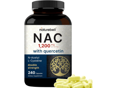 Naturebell N-Acetyl Cysteine NAC 1200mg with Quercetin, 240 Capsules