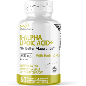 Nutri R Alpha Lipoic Acid 600mg, 60 Vegan Capsules
