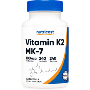Nutricost Vitamin K2 MK-7 100 mcg, 240 Softgels