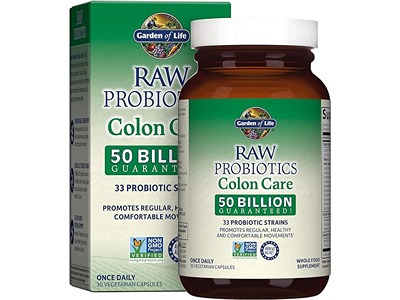 Garden of Life Raw Probiotics Colon Care 50 Billion CFU, 30 Capsules, for men and women
