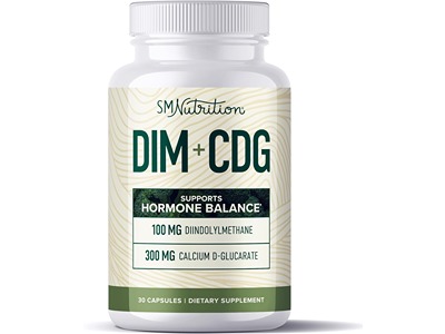 DIM Supplement 100mg with Calcium D-Glucarate 300mg and Bioperine, 30 ct