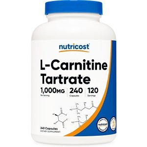 Nutricost L-Carnitine Tartrate 1,000mg, 240 Capsules