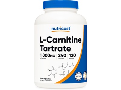 Nutricost L-Carnitine Tartrate 1,000mg, 240 Capsules