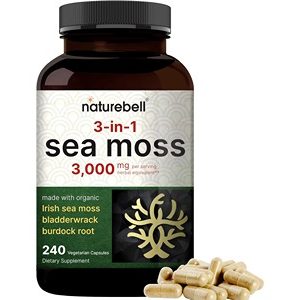 NatureBell Irish Sea Moss 3,000mg, 240 Veggie Capsules