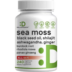 Deal Supplement Irish Sea Moss 7000mg Per Serving, 240 Veggie Capsules