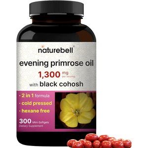 NatureBell Evening Primrose Oil with Black Cohosh