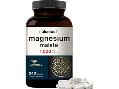 Naturebell Magnesium Malate 1,500mg Per Serving, 240 Capsules