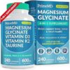 PrimeMD 4-in-1 Chelated Magnesium Glycinate 500mg with Taurine, 240 capsules