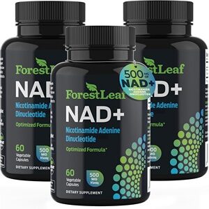 ForestLeaf Pure NAD+ 500mg, 60 Vegetable Capsules