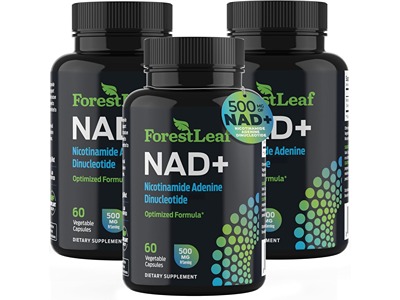 ForestLeaf Pure NAD+ 500mg, 60 Vegetable Capsules