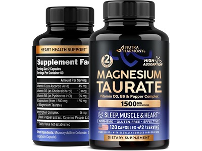 NUTRAHARMONY Magnesium Taurate 1500 mg, 120 Capsules
