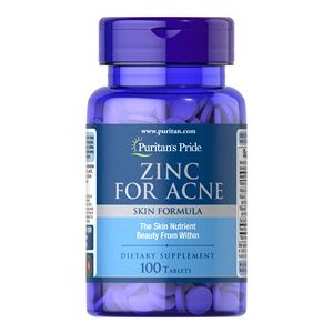 Puritan's Pride Zinc for Acne, 100 Tablets