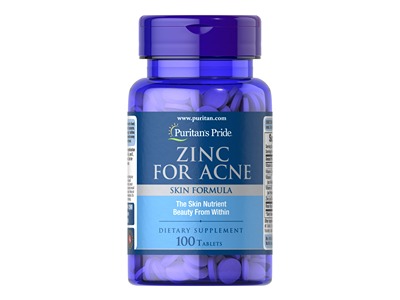 Puritan's Pride Zinc for Acne, 100 Tablets