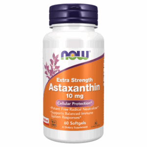 Now Astaxanthin 10MG, Extra Strength, 60 Softgels