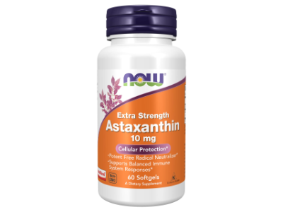 Now Astaxanthin 10MG, Extra Strength, 60 Softgels