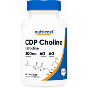 Nutricost CDP Choline (Citicoline) 300mg, 60 Vegetarian Capsules