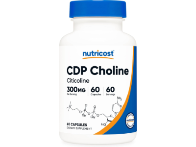 Nutricost CDP Choline (Citicoline) 300mg, 60 Vegetarian Capsules
