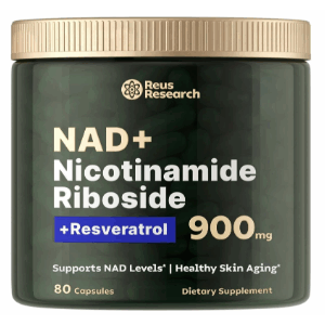 Reus Research NAD+ with Resveratrol 900mg, 80 caps