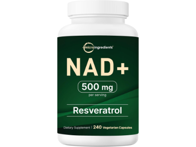 Micro Ingredients NAD+ 500mg with Resveratrol, 240 Veggie Capsules