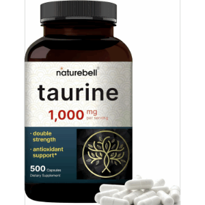 NatureBell Taurine 1,000mg Per Serving, 500 Capsules