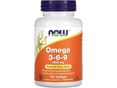 NOW Omega 3-6-9 1000 mg, 100 Softgels